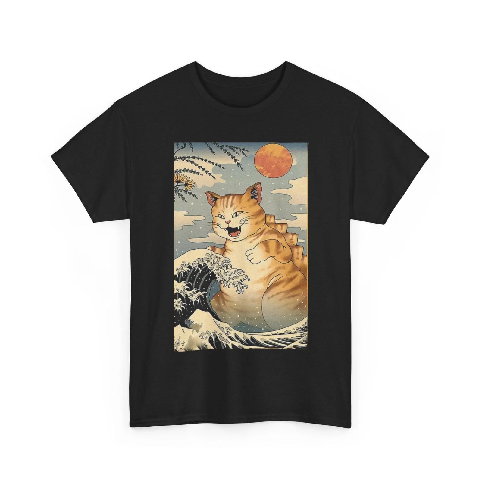 Catzilla Tshirt | Catzilla Shirt | Catzilla T-shirt | Funny Black Cat Shirt | R 4XL