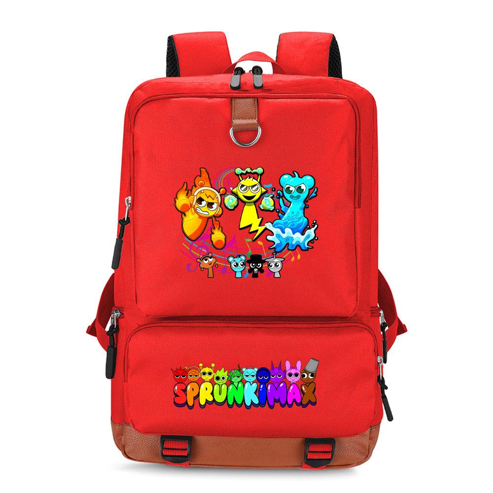 Srunki Backpack Multifunctional Large Capacity Business Backpack Lightweight Burden Reduction Primary and Secondary School Student Bag