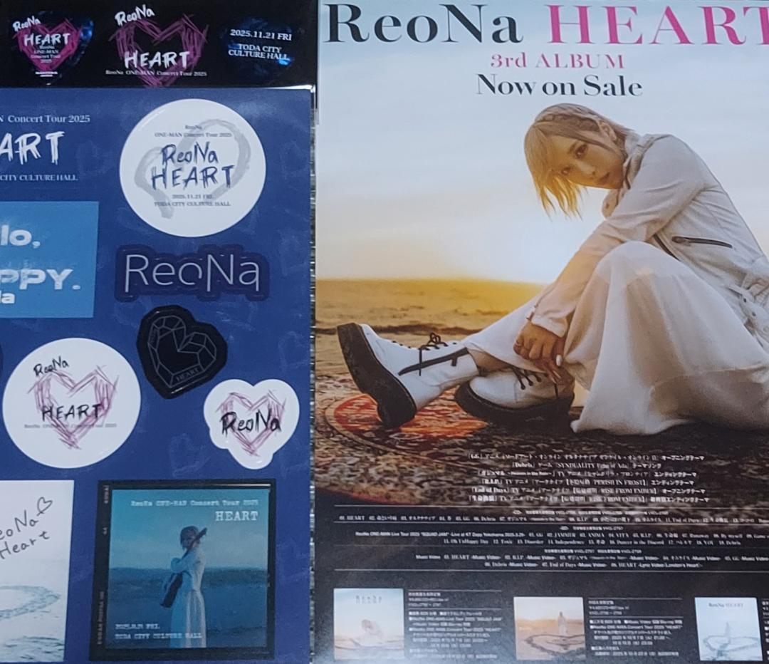 

[USED] ReoNa Pick, Toda, HEART, with 2 bonus stickers, Saitama