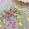 2000 Piece Mermaid Seashell Glitter PVC Table Confetti for Wedding, Birthday, Bridal Shower, Valentines Party Decorations (Pink)