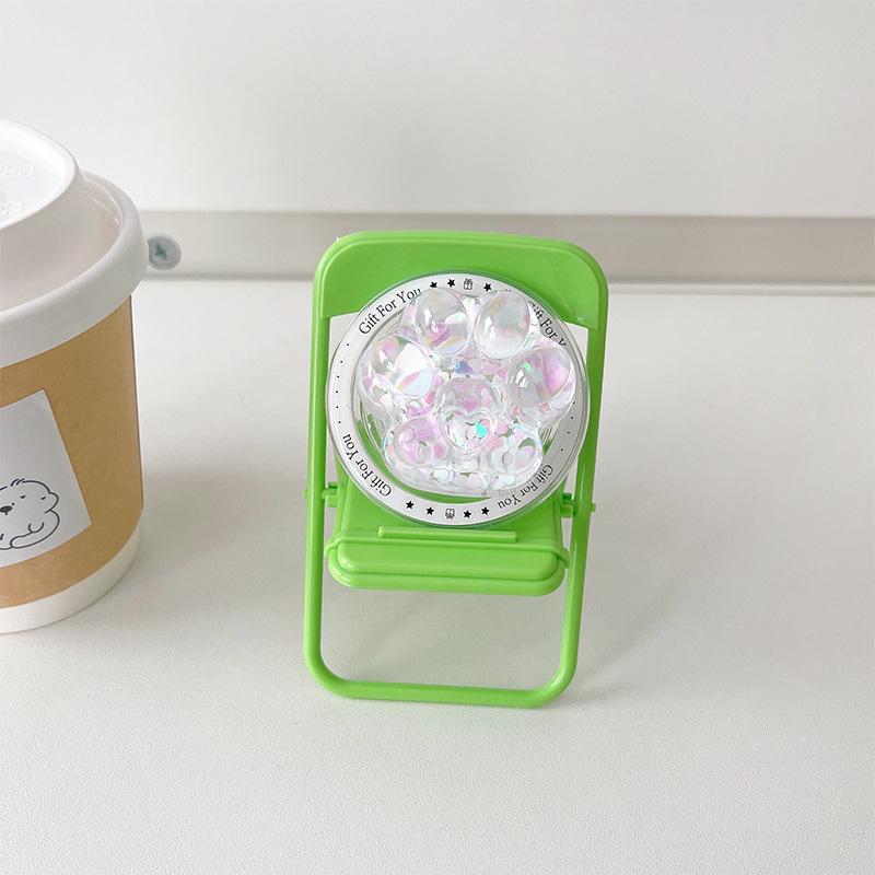 Wind Color Sequins Mobile Phone Airbag Bracket Women S Advanced Sense Simulation Cat Claw Magnetic Desktop Bracket