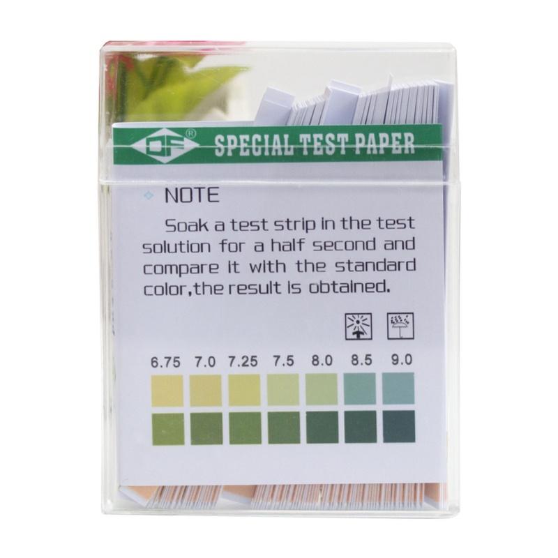 PH Test Paper 2 Color 4.5-9.0 Quick Testing 100 PH Monitoring Strips With Colour Card For Water