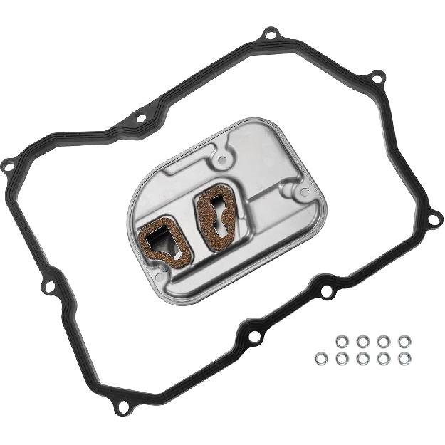 

No.09M325429 Automatic Transmission Filter Kit with Gasket for Volkswagen Passat 2006-2010 Transmission Oil Filter Set Metal Rubber 1 Set Silver Tone