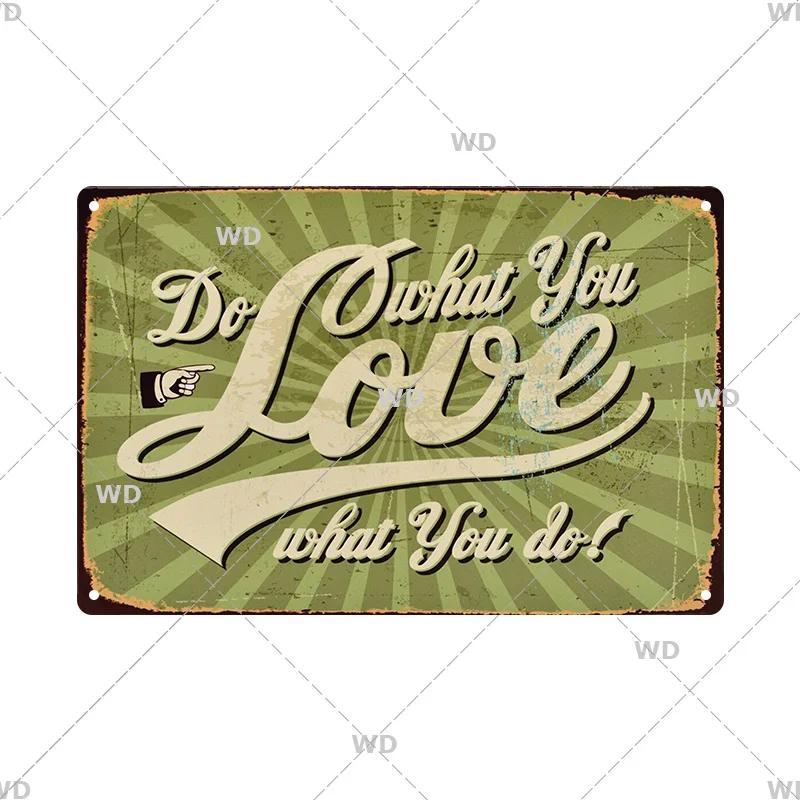 Retro Life Love Family Sentence Slogan Metal Tin Sign Vintage Metal Plaque Metal Wall Poster For Home Shop CoffeeWall Decor