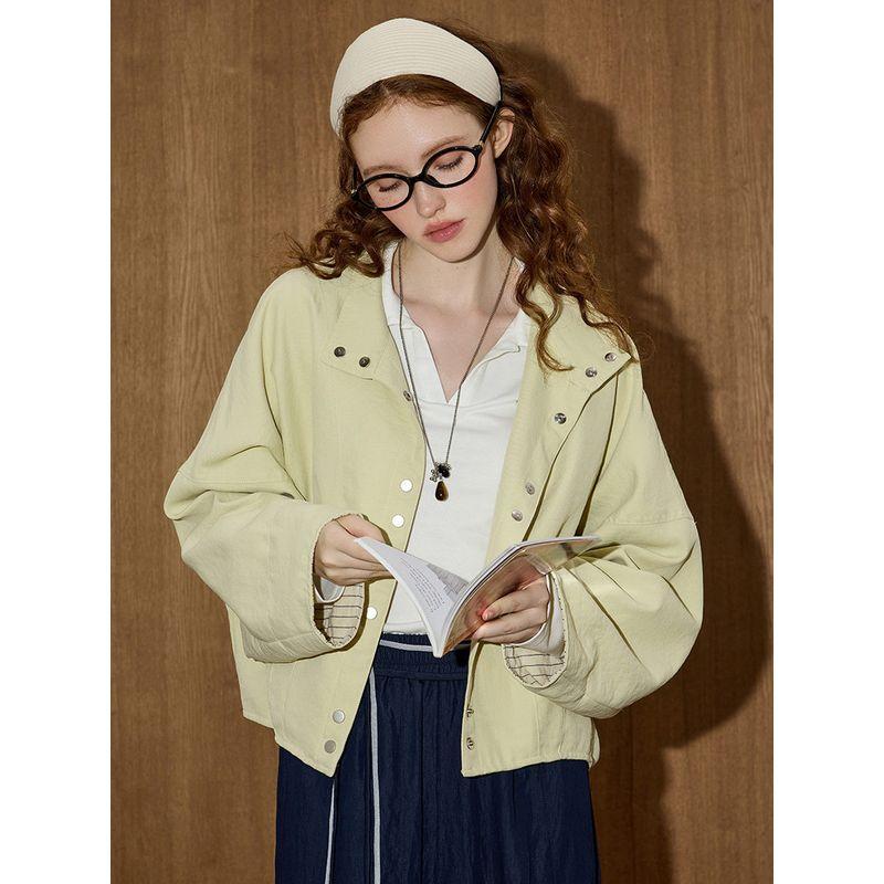 Korean Style Loose Casual Coolhut2025 Autumn Women's New Jacket with Baseball Collar