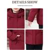Grandma's Women's Winter Duck Down Jacket for Middle-Aged & Elderly - Festive Chinese New Year Coat 2026