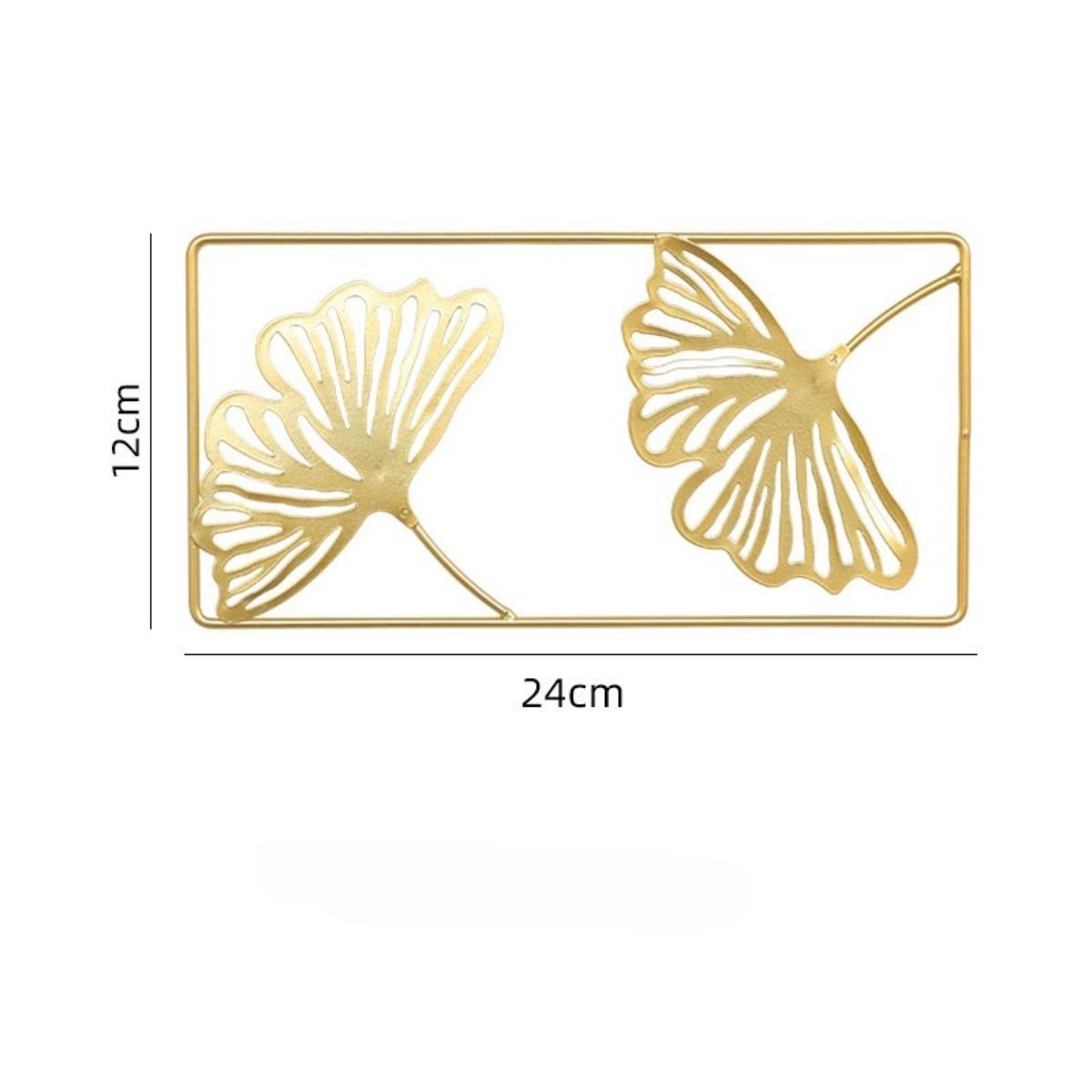 

Настенный декор из листьев гинкго, пальмовое дерево, настенный декор для помещений, металлические пальмовые листья, художественный лист, настенный декор для гостиной, офиса, общественного места, уникальный домашний декор, подарок Style 2 золотой