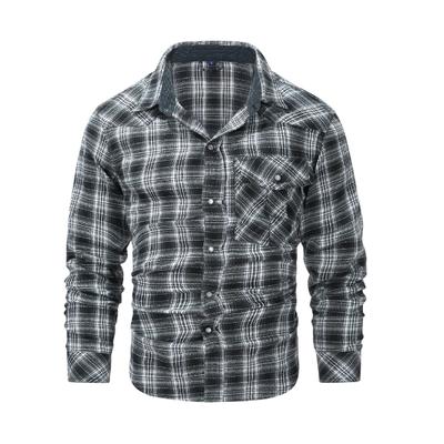 Autumn and Winter Collared Youth Shirt Jacket, Spring and Autumn Thin Shirt, Men's Flannel Shirt