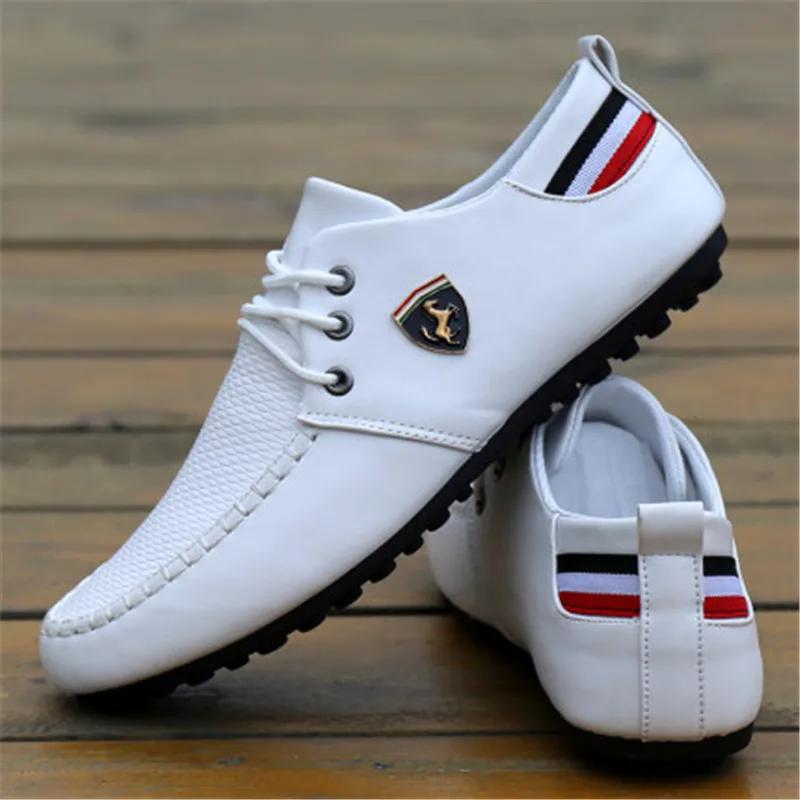Spring Fashion Leather Shoes for Men Casual Loafers Moccasins High Quality Peas Shoes Male Lightweight Driving Footwear 2025 New