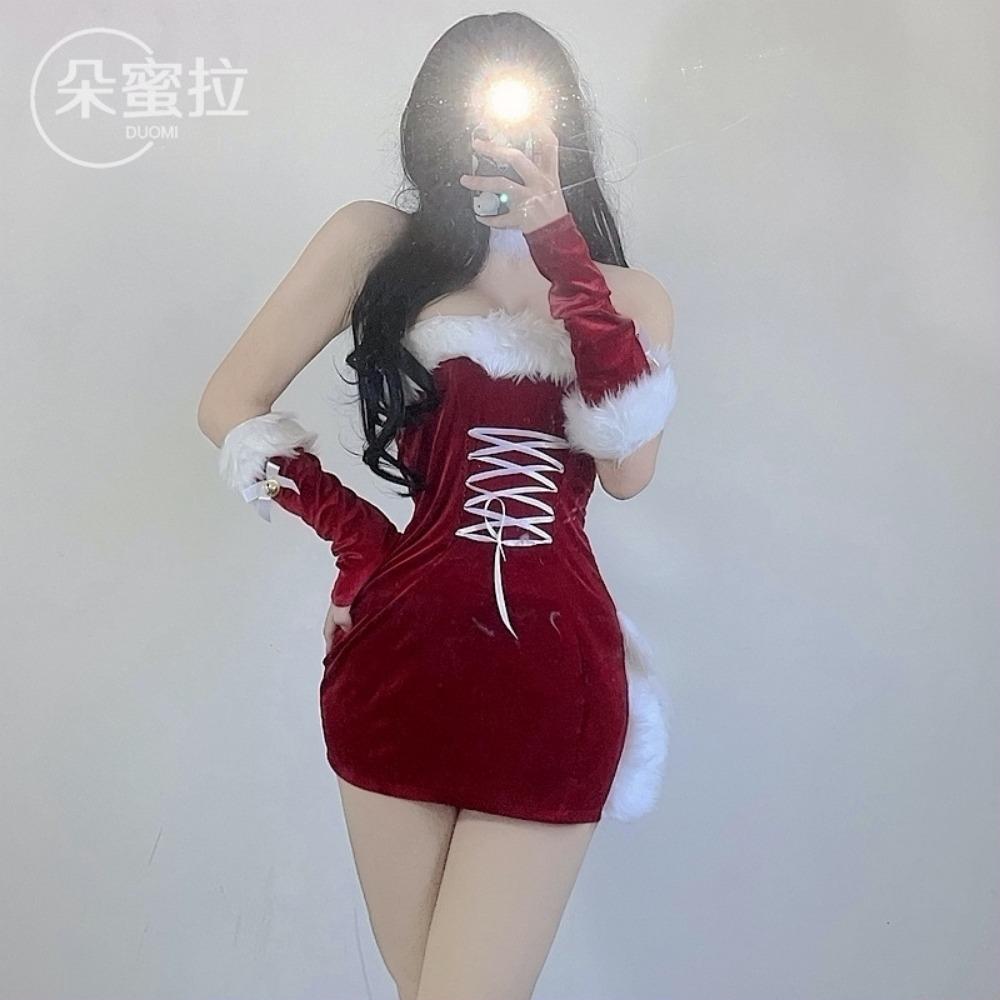 Domila Two-dimensional Christmas Sexy Bunny New Year's Theme Uniform Nightclub Stage Costume Tube Top Rabbit