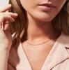 Wanxing 18K gold-plated titanium steel necklace ins wind light luxury cold collarbone chain stainless steel jewelry