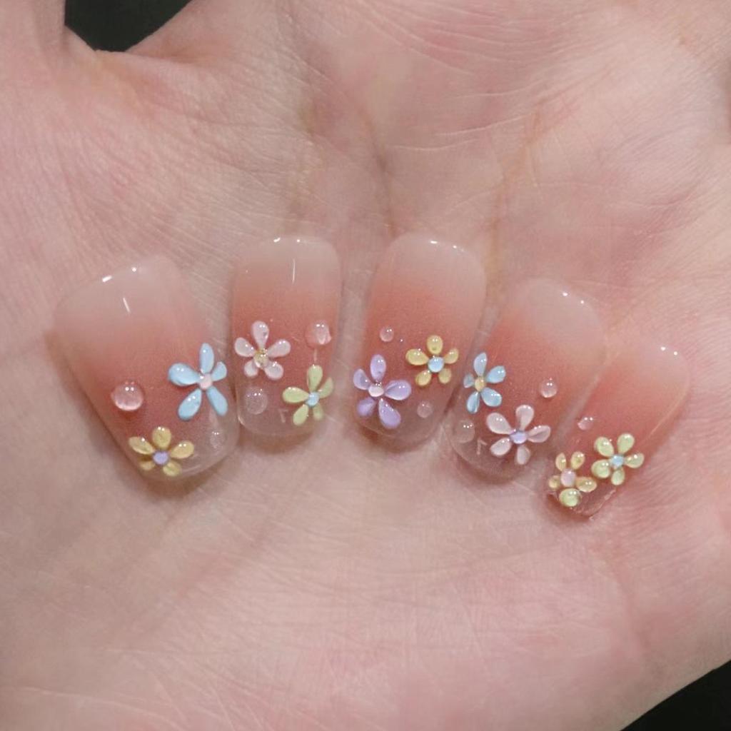 Verlaufende Bernstein-Goldfolie Abnehmbare Nagelsticker - Herbst/Winter-Kollektion