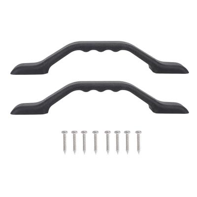 2 Stück Wohnmobil Türgriff Nylon Wohnmobil Eingangstür Haltegriff für Wohnmobil Stufe Reiseanhänger Toilette 232mm Schwarz