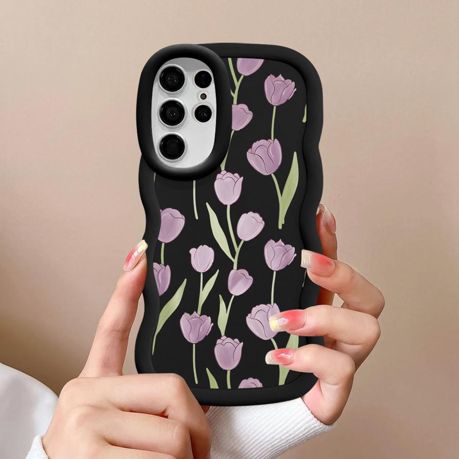 Simple Flower Case for Samsung Galaxy A26 S23 Plus S21 A25 S20 FE S24 S22 Ultra S25 Soft Phone Cover A54 A36 A34 A24 A35 A55