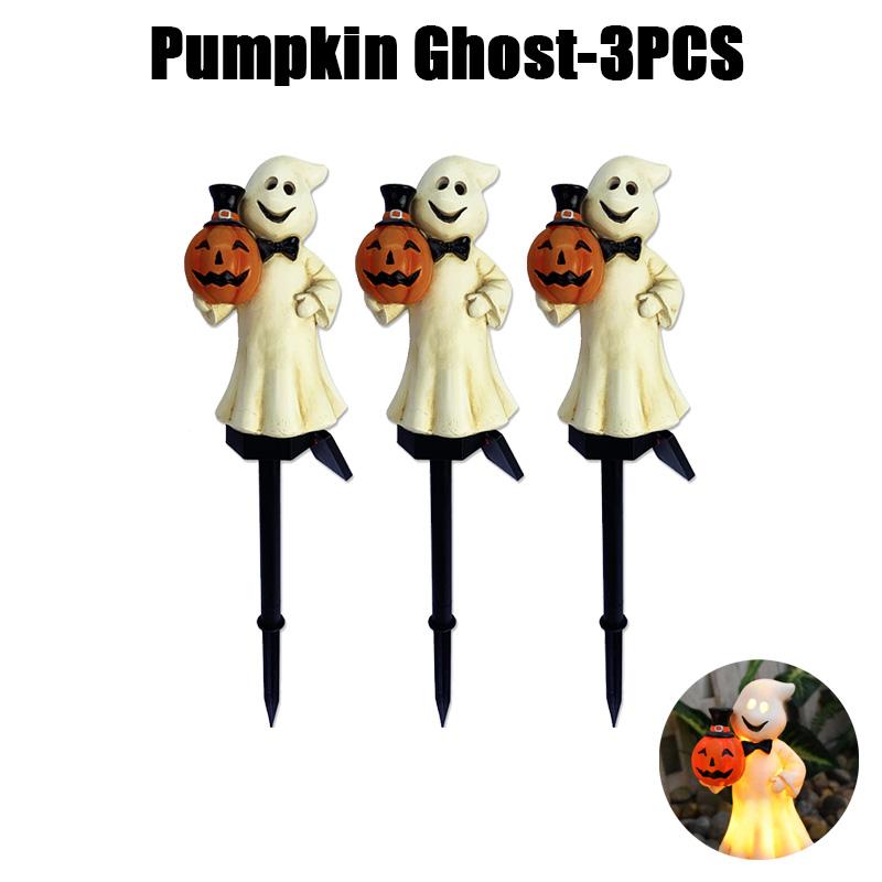 Solar Powered Halloween Pumpkins Outdoor Lights Creative Atmosphere Layout Waterproof Courtyard Garden Scenery Decoration