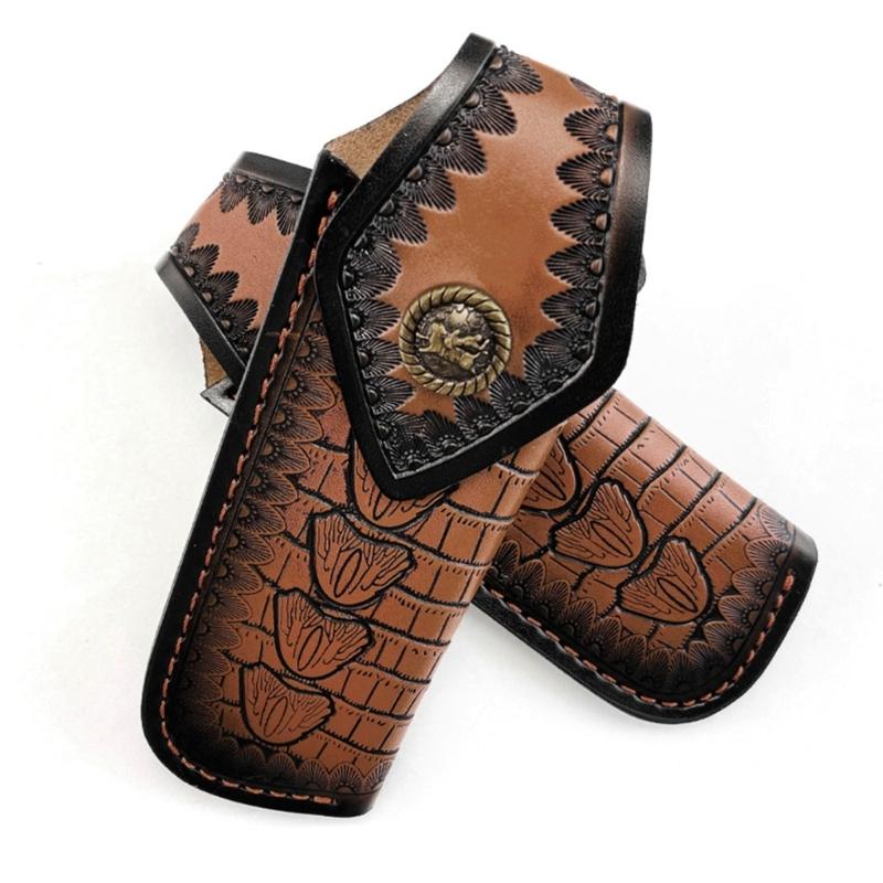 Premium Leder Cutter Scheide Cutter Halter Für Taschen Cutter mit Gürtelclip Design, Schützende Cutter Aufbewahrungslösung