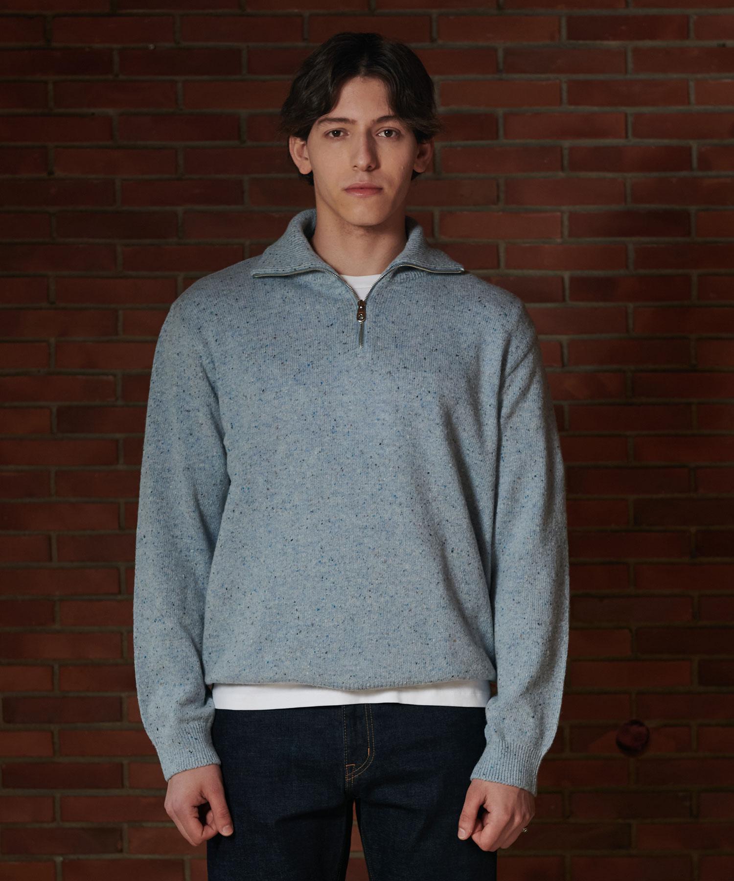 Prod Shirt Irish Donegal Half-Zip Knit (Ireland Coast) Blue/Xl(52)