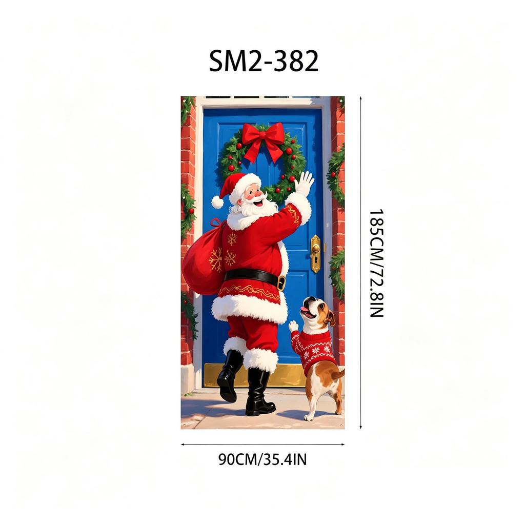 Santa Claus Christmas Hanging Cloth Background Decoration