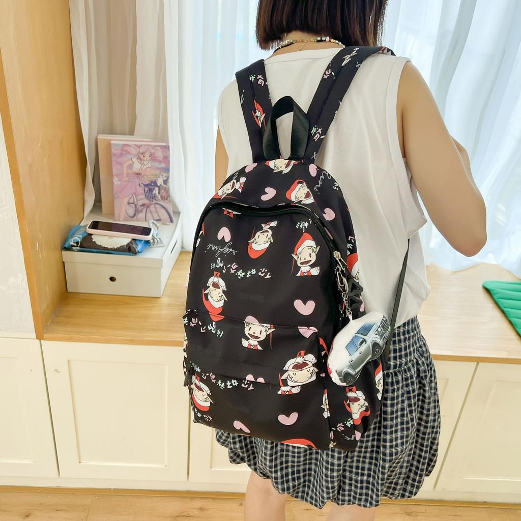 Schoolbag Girl Heart Cute Pink Large Capacity Backpack Japanese Printed Cartoon Student School Bag Lightweight