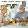 4-Piece Weighted Adaptive Utensils for Hand Tremors 45°Angled Parkinsons Utensils for Elderly 2.5oz Weighted Built Up Utensils