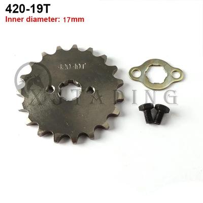 Front Engine Sprocket 420# 17mm 10 11 12 13 14 15 16 17 18 19T Teeth For KAYO BSE SSR 110 125cc Go Kart ATV Quad Motorcycle