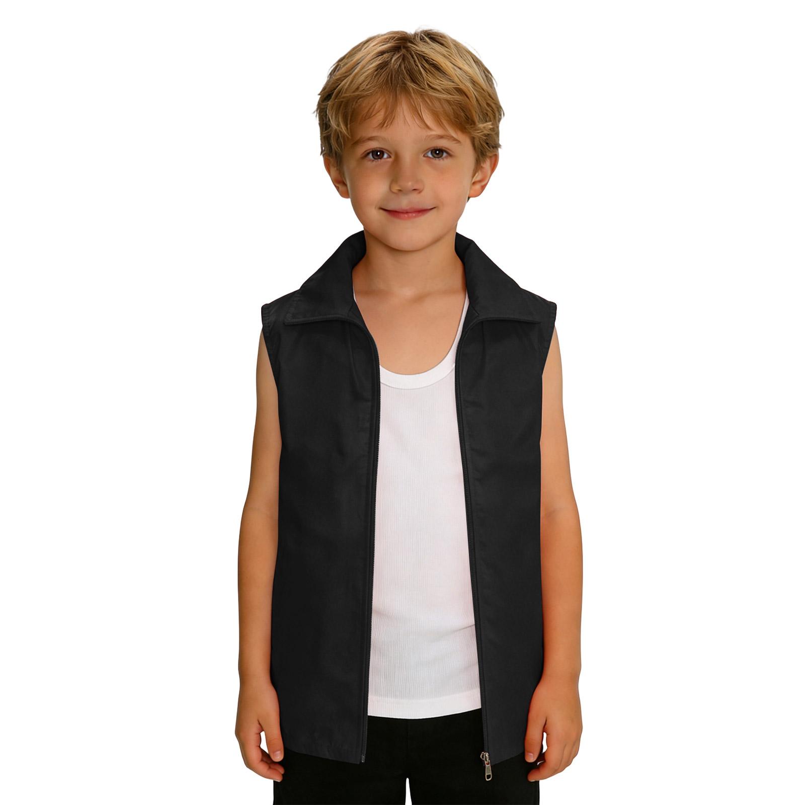 Boy And Girl  s Sleeveless Work Shirt - Summer Tank Top Uniform L