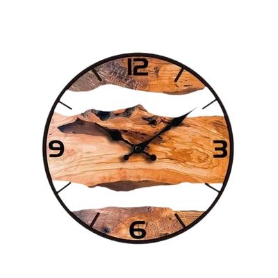 Rustic Wood Wall Clock Silent Non Ticking Stylish Analog Clock Wall Decor for Bedroom Kitchen Office