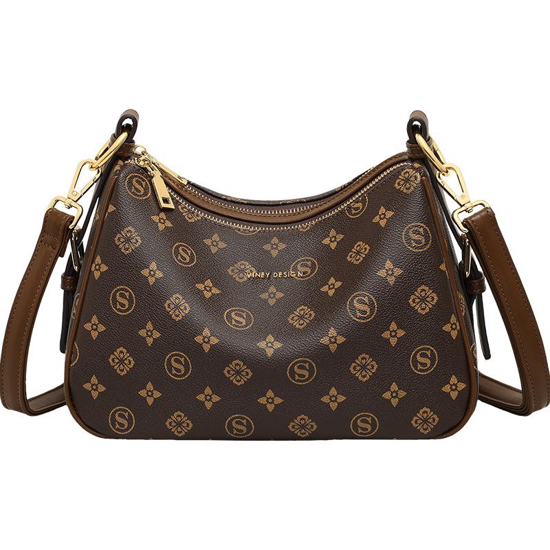 Bag Premium texture temperament shoulder bag Large capacity going out commuting Versatile square bag Wide shoulder strap Fashion messenger bag