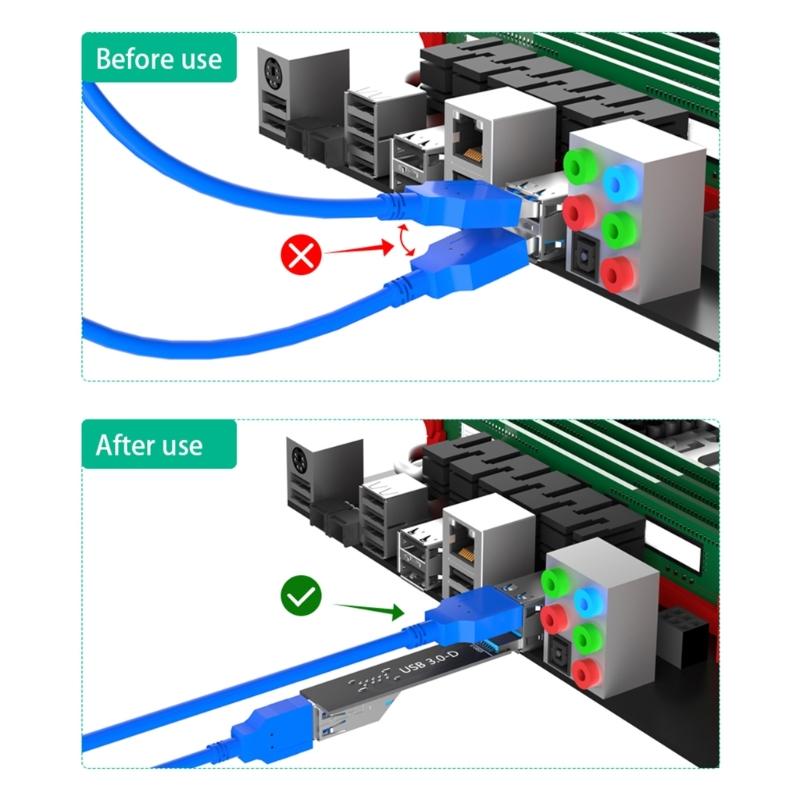 USB3.0 D Expansion Card D Type Male to Female Connector Plug Adapter For Wide Compatibiliy Computer Connection USB3.0-D