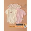 Japanese-Style Baby Romper, Pure Cotton, Thin, Breathable Mesh, Short-Sleeve Jumpsuit for Baby Girls, Summer