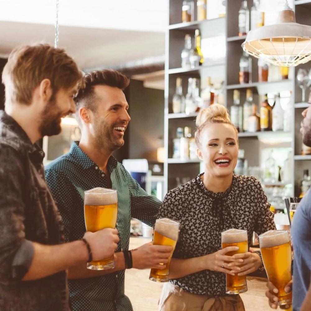 4pcs Acrylic Wine Glass Transparent Beer Cup Funny Beer Mug  Club