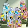 1PC Doodle Scribble Art 750ml Color Plastic Sports Water Bottle Leakproof Flip Straw Lid Suitable for Sports Office Home Use