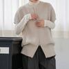 Western Style Double Zipper Knit Vest Women Loose Elegant Cardigan
