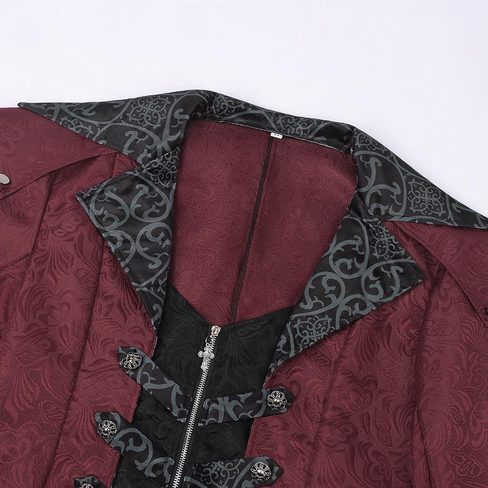 Men's Gothic Medieval Halloween Coat Jacket - Retro European & American Dark Outerwear