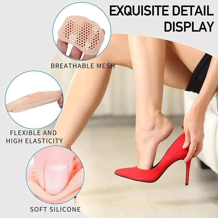 Coussinet Plantaire Gel Coussin Gel Pieds coussinet d'avant-pied Soulager la Douleur Plantaire pour homme et femme.4 paires.