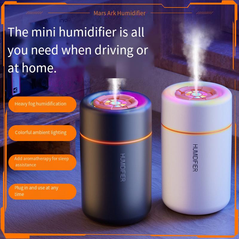 280ML Air Humidifier Large Fog Volume Colorful Atmosphere Light Silent Aroma Diffuser Essential Oils Aromatherapy for Home Car