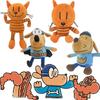 22cm Anime Dog Man Plush Toys Dogman Soft Stuffed Dolls Cartoon Petey Cat Puppy Dogs Animals Plushies Christmas Birthday Gifts
