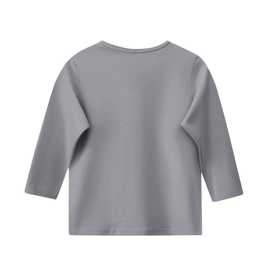 Children's 3/4 Sleeve Tops Casual  Print T Shirt Round Neck Pullover Blouse