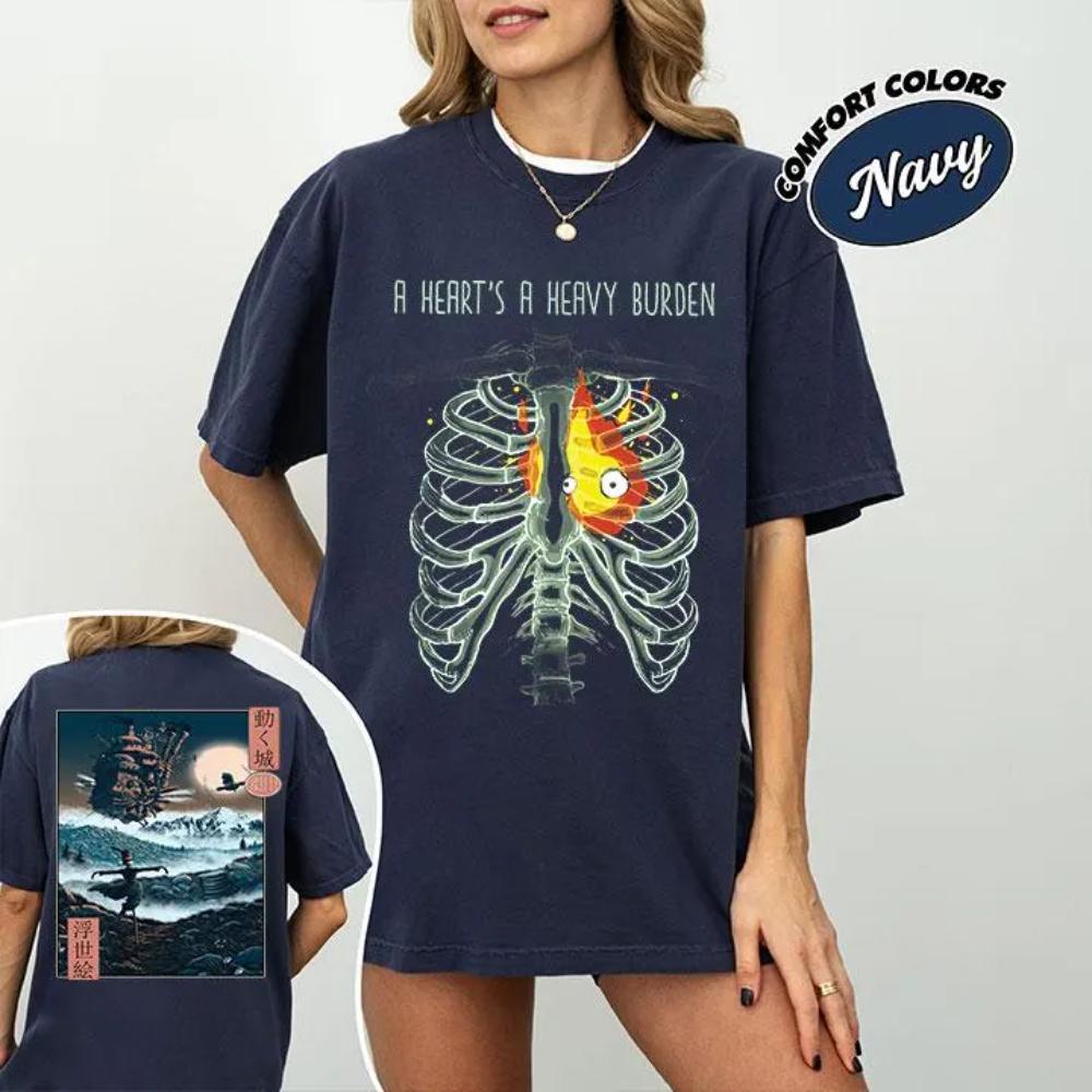 

A Hearts A Heavy Burden T Shirt Clothing Graphic Short Sleeve Shirt Unisex Women AllSeason Unisexs TShirt Casual Crew Neck Tee S