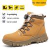 Men’s Four-Season Steel Toe Safety Boots: Anti-Smash, Anti-Puncture, Wear-Resistant, Comfortable High-Top Work Shoes