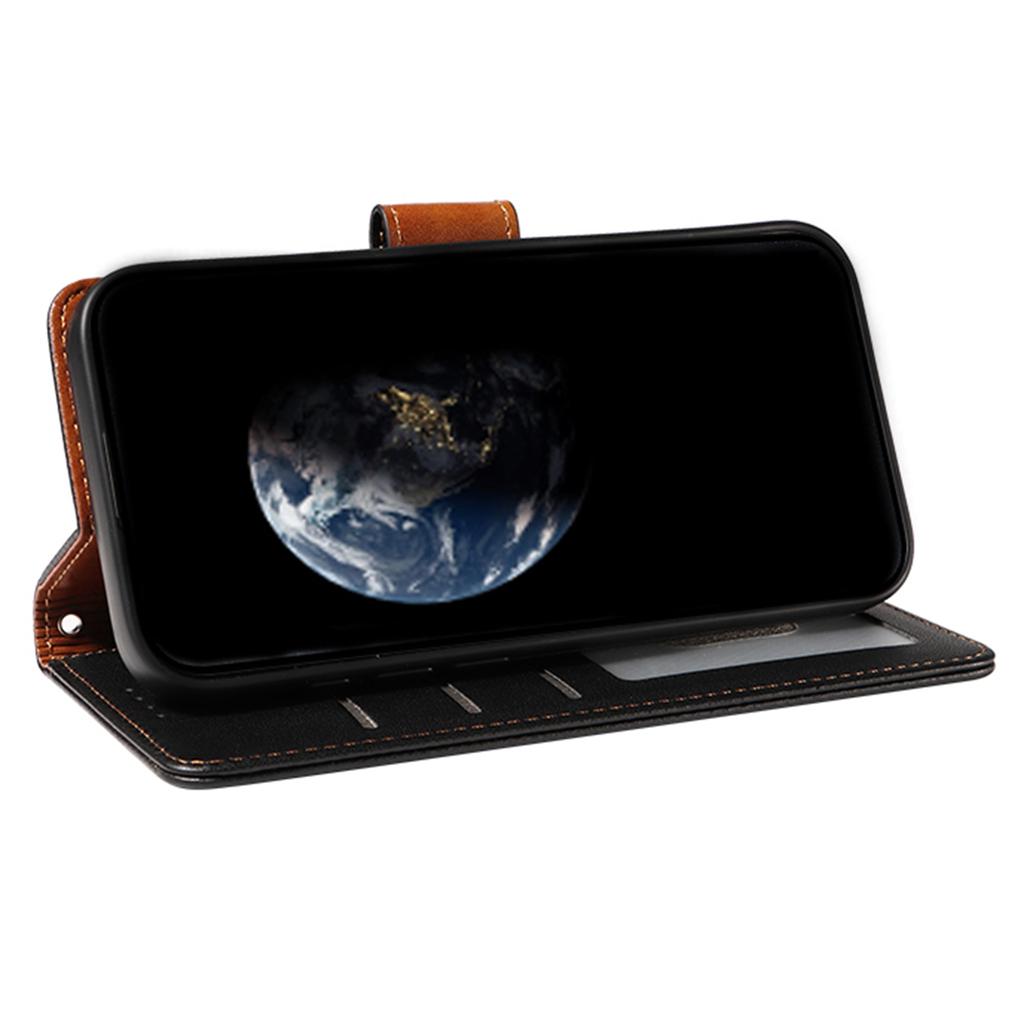 For Samsung Galaxy A25 5G (Global) (161.0 x 76.5 x 8.3mm) Case RFID Blocking PU Leather Wallet Flip Phone Cover with Wrist Strap