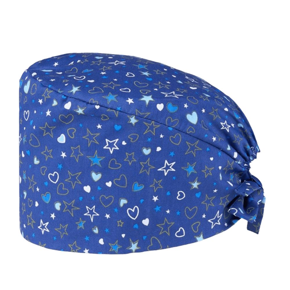 Unisex Cartoon Printing Scrub Cap Adjustable Buckle Print Design Lab Scrub Hat Breathable Soft Pure Healthcare Hats Pet Hospital