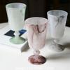 Milk Jade Glass Cup Goblet Glass Wine Glass Colorful Retro Glass Champagne Cocktail Glasses