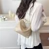 PU Leather Cloud Shoulder Bag Korean Style Women Crossbody Bag Casual Pearl Handle Handbag  Wallet