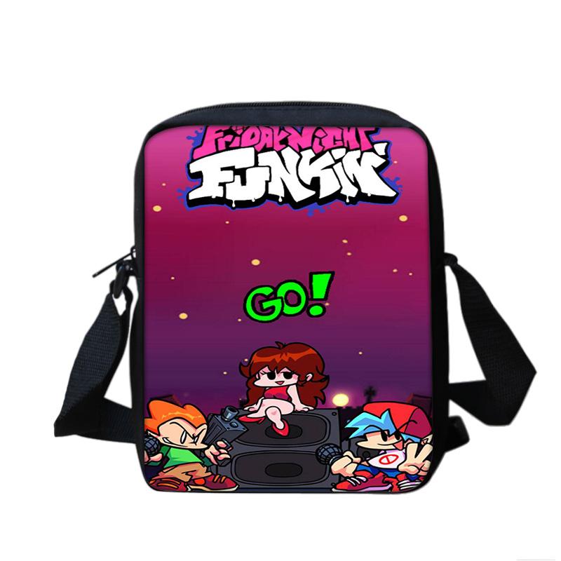 Friday Night Funkin Multifunctional Cartoon Large Capacity Shoulder Bag, the Perfect Gift for Boys and Girls On School Birthdays