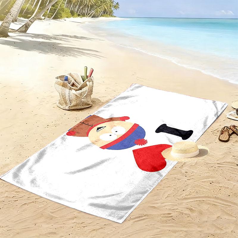 Stan South Park Print Beach Towel, Large Soft Quick Dry Towel for Beach Camping Swimming