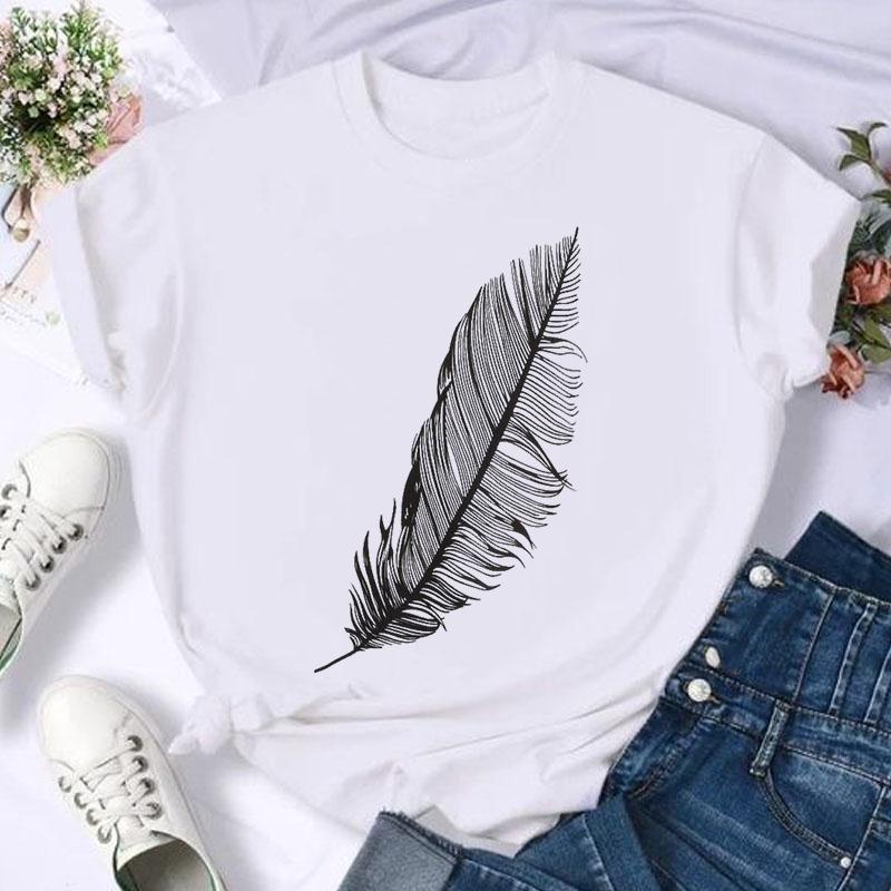 Watercolor Graphic T-shirt Music Love  Clothing Casual Summer Fashion Women Top T-shirt Short Sleeve Lady Female Print Tee
