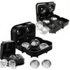 Silicone Ice Cube Mold Tray With Lid, Diamond Skull Ball Shape Ice Maker, Easy Release ,For Whisky, Cocktail, Kitchen Accessorie