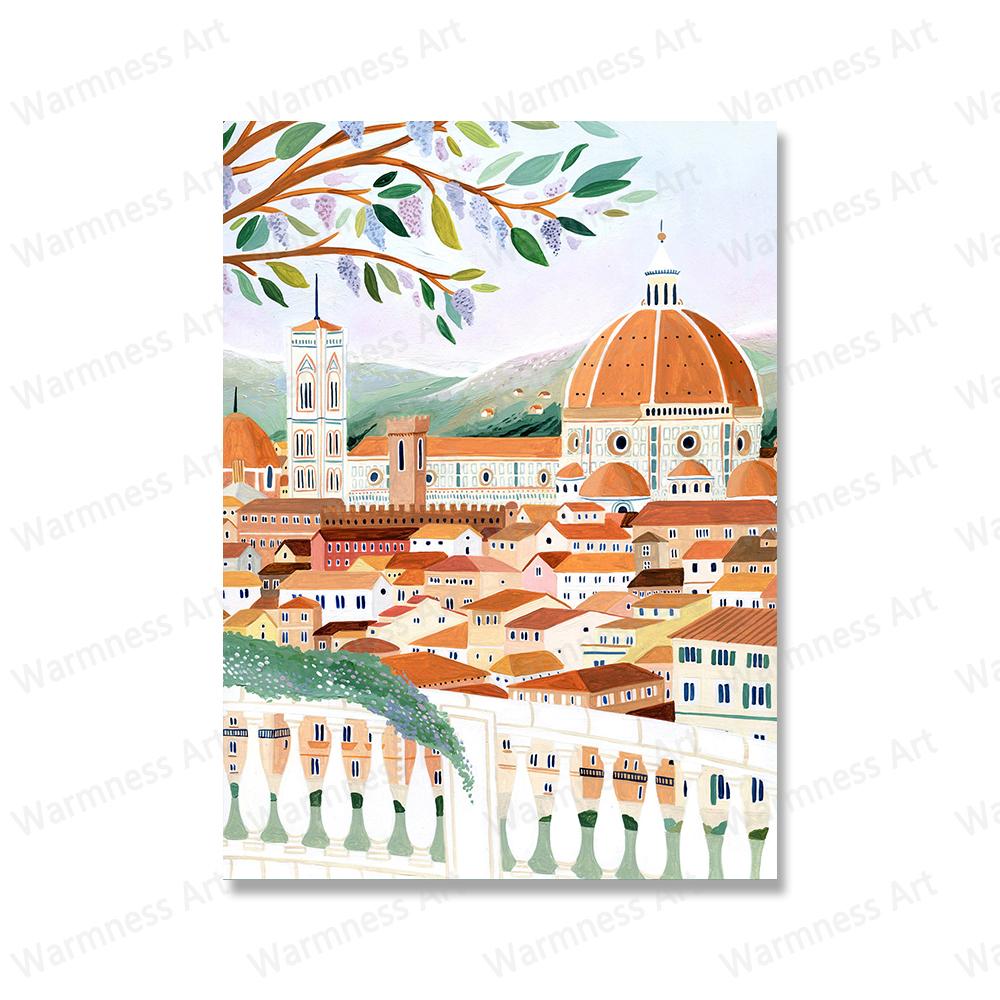 Travelling Urban Landscape Poster Hungary Italy Amsterdam New Zealand Switzerland Wall Art On Canvas