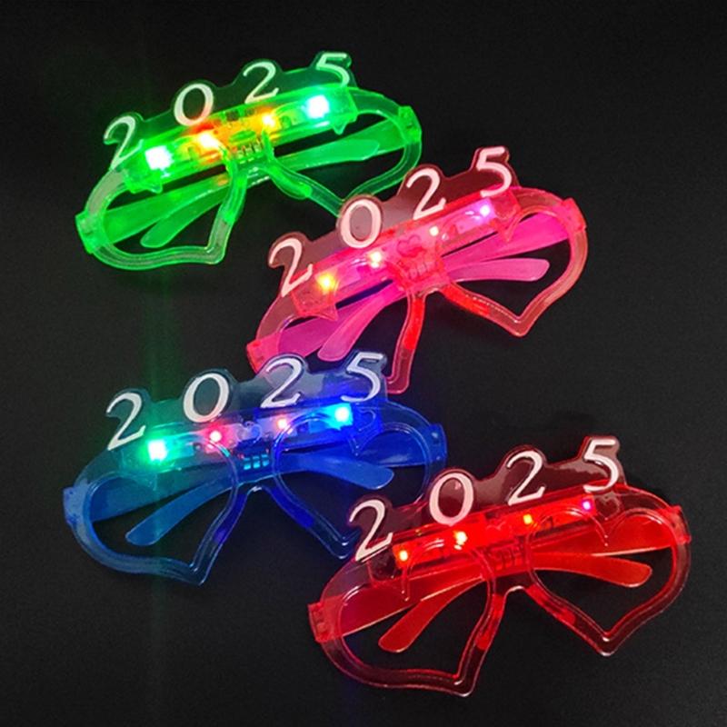 Glowing LED Eyewear For Cosplay Event Practical Plastic Frame Adjustable Fit Adults Kids Costume Props